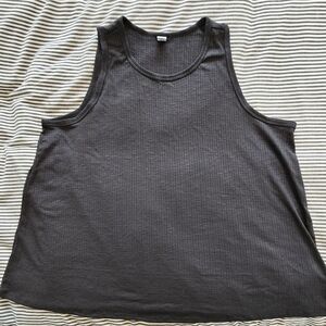 Old Navy Charcoal Ribbed Tank Top